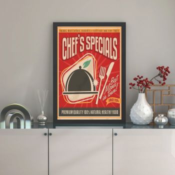 Tablou decorativ, Chef's Special (40 x 55), MDF , Polistiren, Multicolor