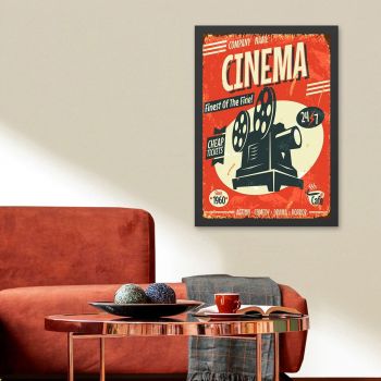 Tablou decorativ, Cinema 2 (40 x 55), MDF , Polistiren, Multicolor