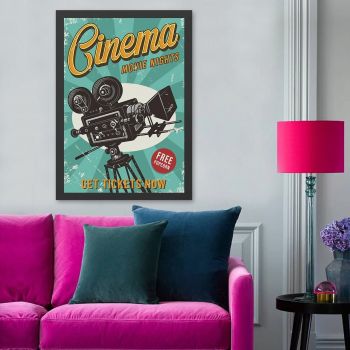 Tablou decorativ, Cinema 6 (40 x 55), MDF , Polistiren, Multicolor