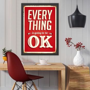 Tablou decorativ, Everything OK 2 (40 x 55), MDF , Polistiren, Multicolor