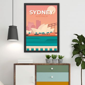 Tablou decorativ, Sydney (55 x 75), MDF , Polistiren, Multicolor