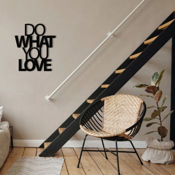 Decoratiune de perete, Do What You Love Metal Wall Decor, metal, 47 x 55 cm, negru
