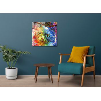 Tablou decorativ, 1248, Sticla temperata, Dimensiune: 40 x 40 cm, Multicolor
