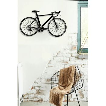 Decoratiune de perete, Bisiklet , Metal, Dimensiune: 39 x 70 cm, Negru