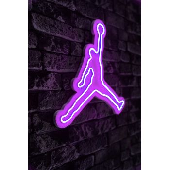 Decoratiune luminoasa LED, Basketball, Benzi flexibile de neon, DC 12 V, Roz