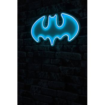 Decoratiune luminoasa LED, Batman Bat Light, Benzi flexibile de neon, DC 12 V, Albastru