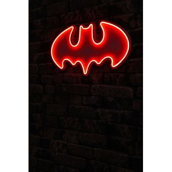 Decoratiune luminoasa LED, Batman Bat Light, Benzi flexibile de neon, DC 12 V, Rosu