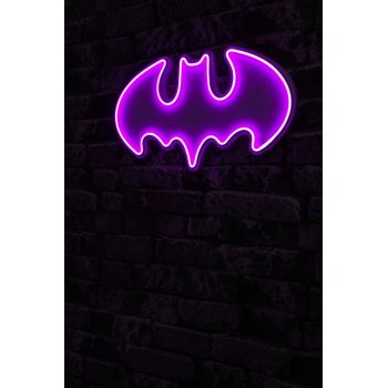 Decoratiune luminoasa LED, Batman Bat Light, Benzi flexibile de neon, DC 12 V, Roz