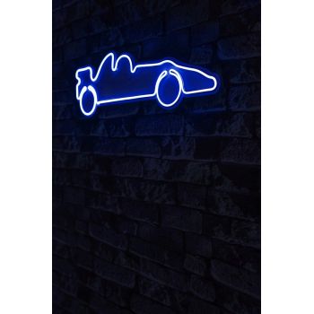Decoratiune luminoasa LED, Formula 1 Race Car, Benzi flexibile de neon, DC 12 V, Albastru