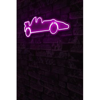 Decoratiune luminoasa LED, Formula 1 Race Car, Benzi flexibile de neon, DC 12 V, Roz