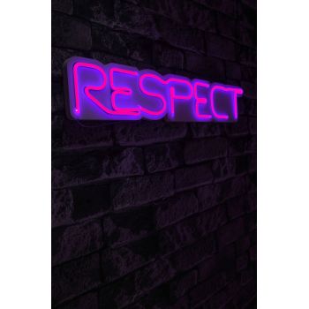 Decoratiune luminoasa LED, Respect, Benzi flexibile de neon, DC 12 V, Roz