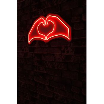 Decoratiune luminoasa LED, Sweetheart, Benzi flexibile de neon, DC 12 V, Rosu