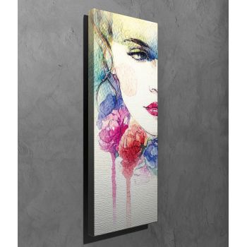 Tablou decorativ, PC223, Canvas, Lemn, Multicolor