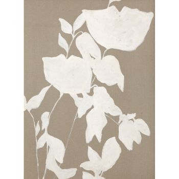 Tablou pictat manual 90x120 cm Fortuna White - Malerifabrikken