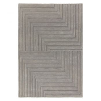 Covor gri din lână 120x170 cm Form – Asiatic Carpets