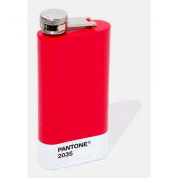Sticlă de buzunar din oțel inoxidabil 150 ml Red 2035 – Pantone