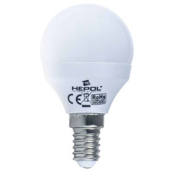 Bec LED Hepol, glob, E14, 4 W, 350 lm, lumina calda 3000 K ieftin