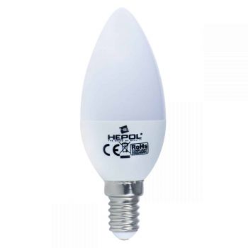 Bec LED Hepol, lumanare, E14, 4 W, 400 lm, lumina calda 3000 K ieftin