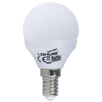 Bec LED Lohuis, glob, E14, 4 W, 400 lm, lumina rece 6500 K ieftin
