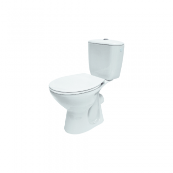 Set WC Cersanit Ice, ceramica, alb, evacuare laterala, max. 6 l, 75 x 64.5 x 37.5 cm ieftin