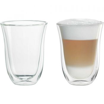 Set 2 Pahare Latte DeLonghi, 330 ml