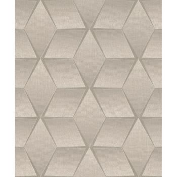 Tapet vinil, Best Of Rasch 310603, model geometric, argintiu/bej, 10 x 0.53 m