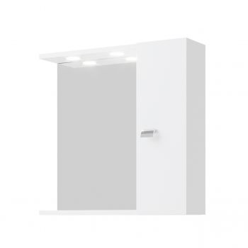 Oglinda cu dulap pentru baie Savini Due, PAL, front uni, alb, 57.1 x 58.4 x 15.1 cm ieftina
