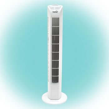 Ventilator tip stalp Home, 60W, 3 trepte, alb, 22 x 80 cm