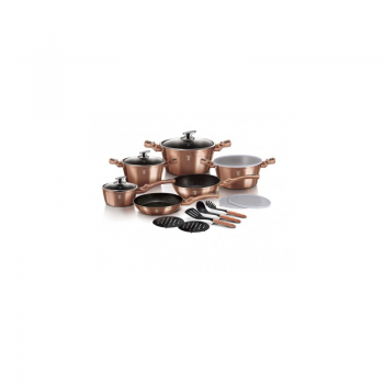 Set oale marmorate 18 piese Rose Gold Berlinger Haus BH 7034