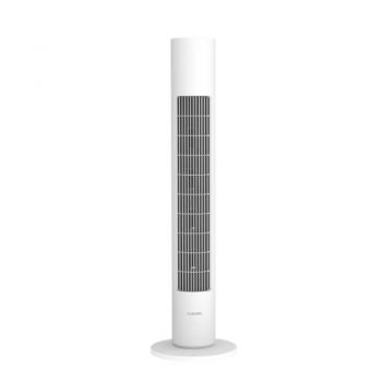 Ventilator turn Xiaomi Smart Tower BHR5956EU, 22 W, Ventilator DC, Ventilatie tridimensionala, Asistent Vocal, Silentios, Alb