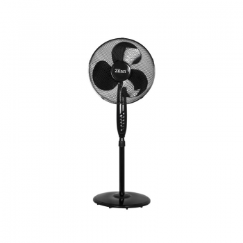 Ventilator cu picior FLORIA ZLN-2324, Negru Putere 40W, Diametru 40 cm, 3 trepte de viteza, Unghi inclinare reglabil