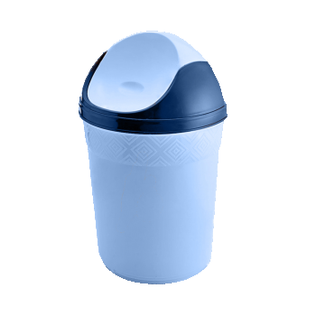Cos de gunoi batant Inaplast, plastic, albastru, 3l