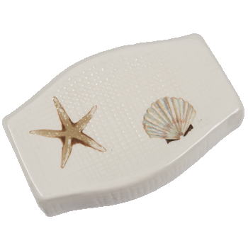 Savoniera Bravo Group Starfish, ceramica, alb
