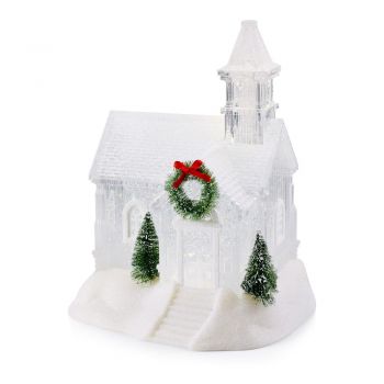 Decorațiune luminoasă albă cu model de Crăciun Chapelle – Markslöjd
