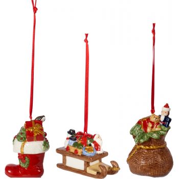 Set 3 decoratiuni brad Villeroy & Boch Nostalgic Ornaments Gifts 6.3cm