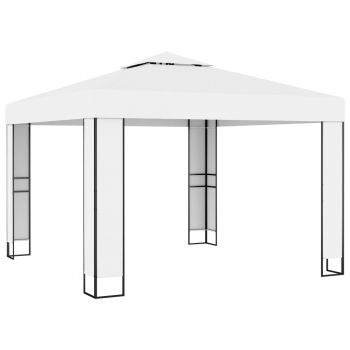 Pavilion cu acoperiș dublu alb 3 x 3 m
