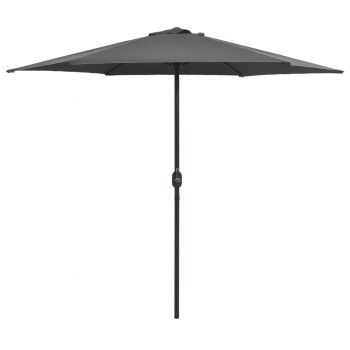 Umbrelă de soare cu stâlp aluminiu antracit 270 x 246 cm