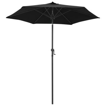 Umbrelă de soare negru 200 x 211 cm aluminiu