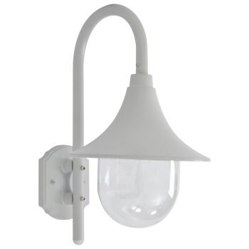 Lampă de perete de grădină E27 alb 42 cm aluminiu