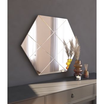 Oglindă Assa - White, Alb, 2x60x70 cm