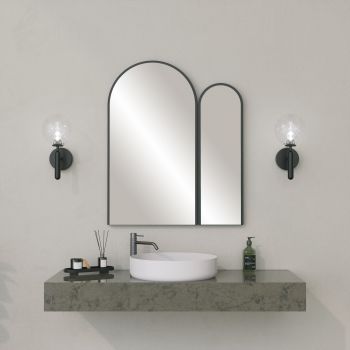 Oglinda decorativa Classe Mirror - Black, Negru, 2x60x73 cm