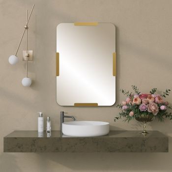 Oglinda decorativa Pera Mirror - Gold, Aur, 2x70x50 cm