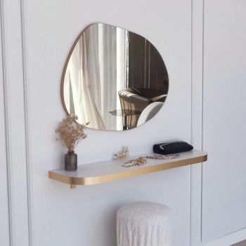 Oglindă Gusto, Aur, 2x55x75 cm