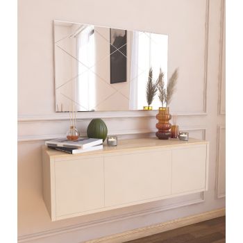 Oglindă Vocal - White, Alb, 2x75x50 cm