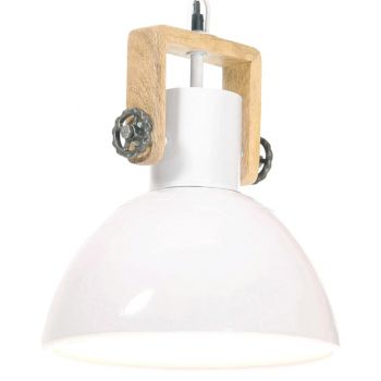 Lampă suspendată industrială 25 W alb 30 cm E27 rotund