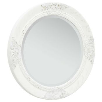 Oglindă de perete in stil baroc alb 50 cm