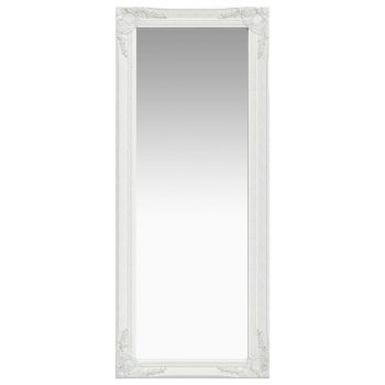 Oglindă de perete in stil baroc alb 50 x 120 cm