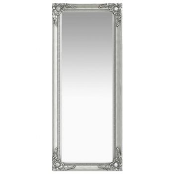 Oglindă de perete in stil baroc argintiu 50 x 120 cm