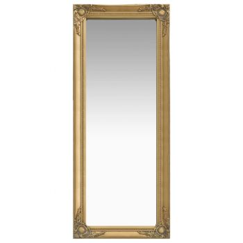 Oglindă de perete in stil baroc auriu 50 x 120 cm