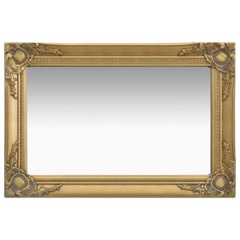 Oglindă de perete in stil baroc auriu 60 x 40 cm